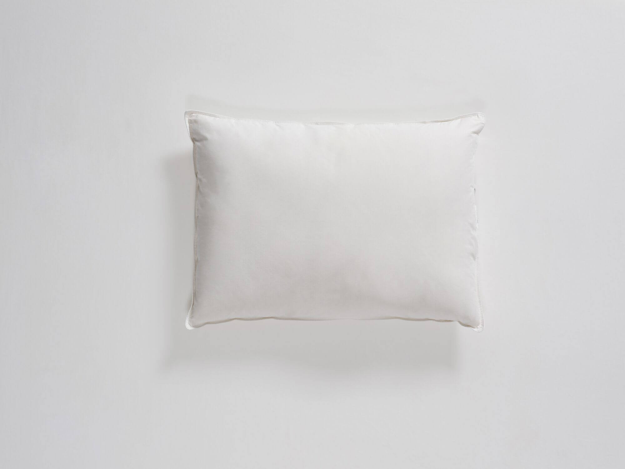 Queen size feather pillow top view